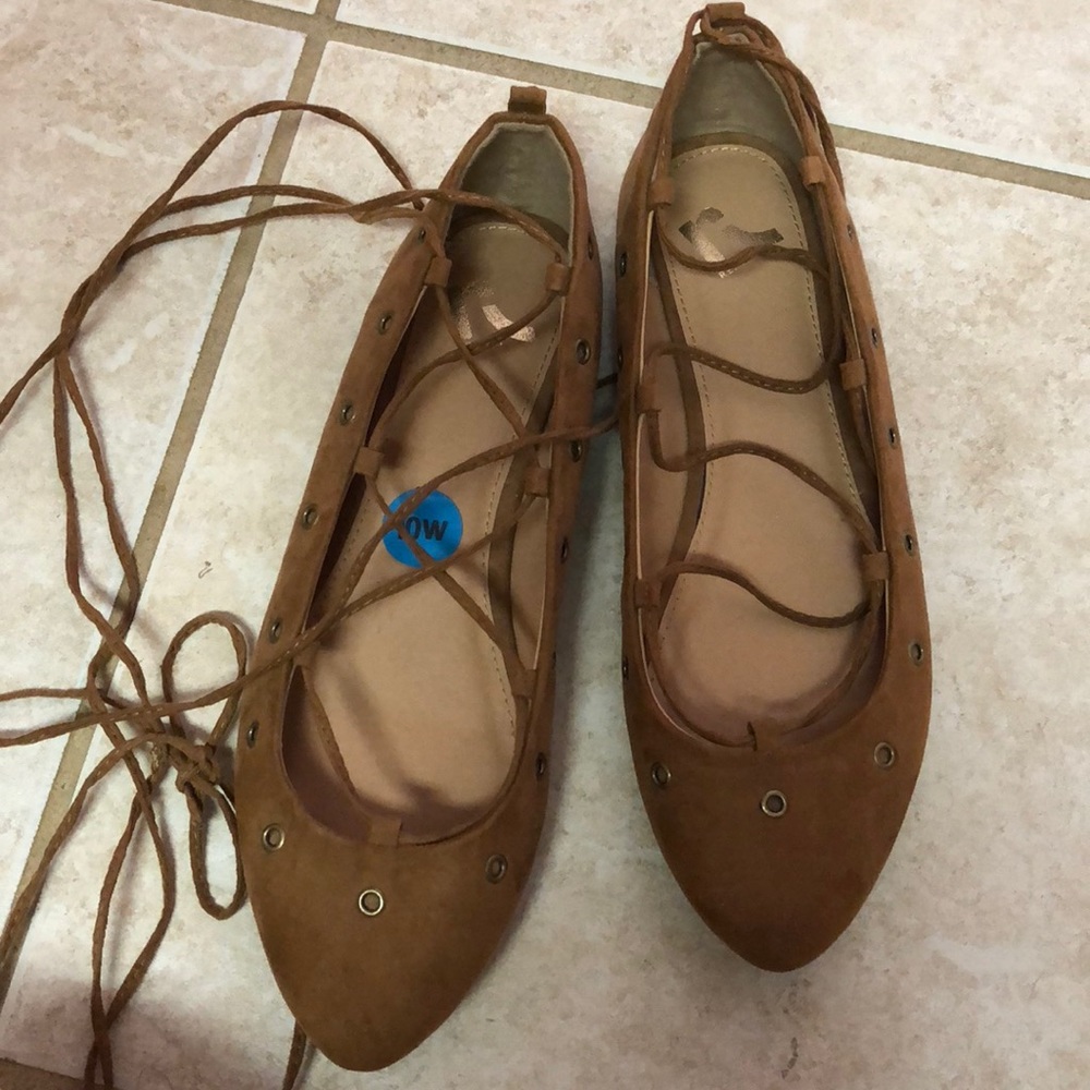 Lace up flats